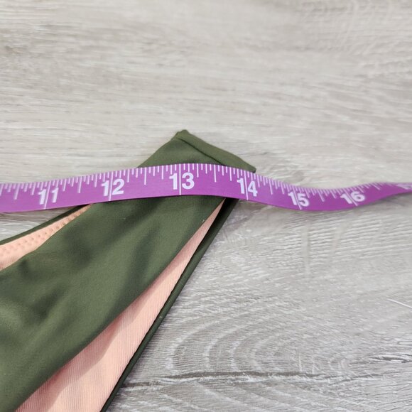 J. Crew Green Curved Waist Cheeky Bikini Bottom New With Tags Womens Size S - Picture 4 of 16